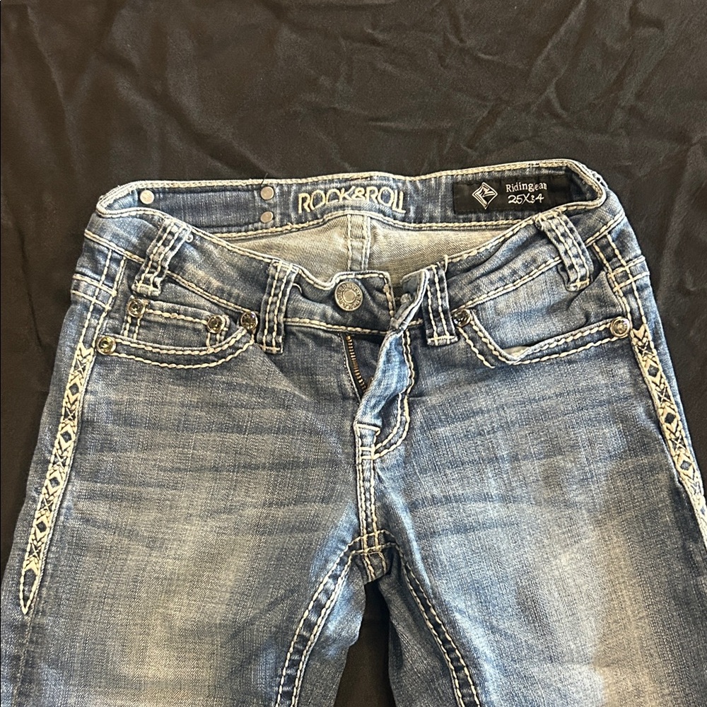 Rock & Roll Cowgirl Light Blue Boot Cut Jeans